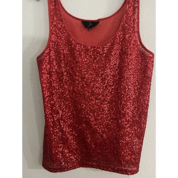 Jacks Women's Red Sequin Tank Top Size Small - Picture 2 of 5